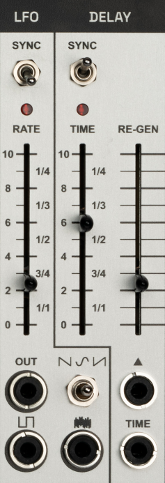 LFO and delay panel